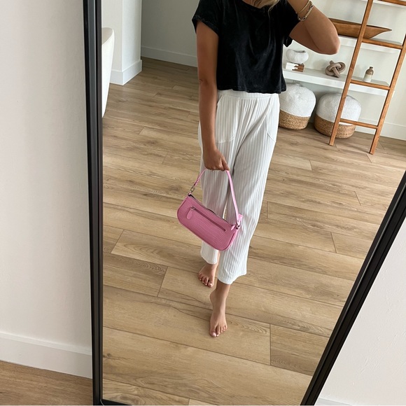 IBIZA VIBE Bag Crocodile Faux Leather Purse Pink - Picture 9 of 12